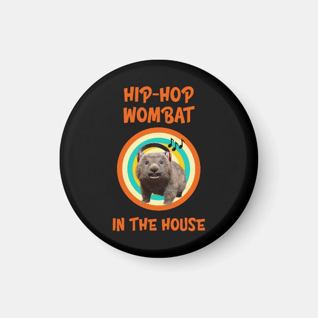 Íman Wombat de Hip-hop Engraçado em Casa (Frente)