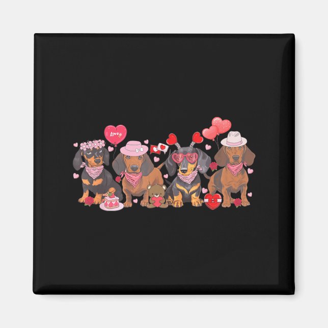 Íman Women Dachshund Valentine’s Day Sausage Dog Bandan (Frente)