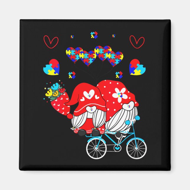 Íman Womens Accept Understand Love Autism Awareness Gno (Frente)