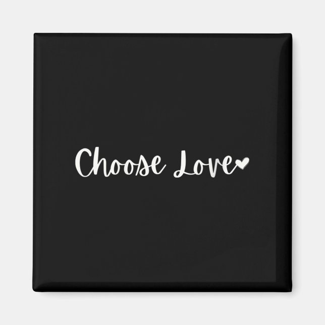 Íman Womens Choose Love Motivational Mantra V-neck  (Frente)