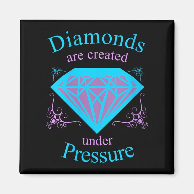 Íman Womens Diamonds Are D Under Pressure - Motivationa (Frente)