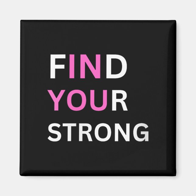 Íman Womens Find Your Strong, In You! V-neck  (Frente)