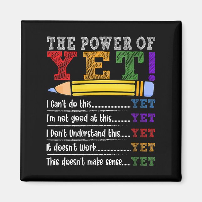 Íman Womens Growth Mindset Teacher Motivational Sitive  (Frente)