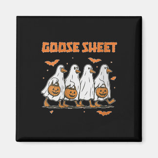 Íman Womens Halloween Fall Goose Sheet Ghost Floral Aut