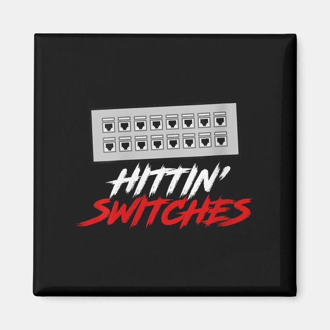 Íman Womens Hittin Switches Funny Network Admin Tech Hu (Frente)