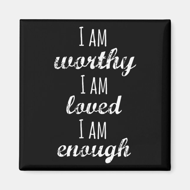 Íman Women's I Am Worthy Motivational Christian  (Frente)
