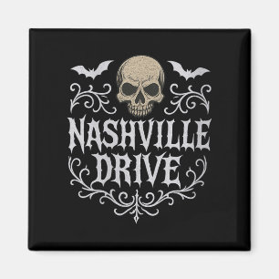 Íman Womens Nashville Drive Skull E Bats V-neck