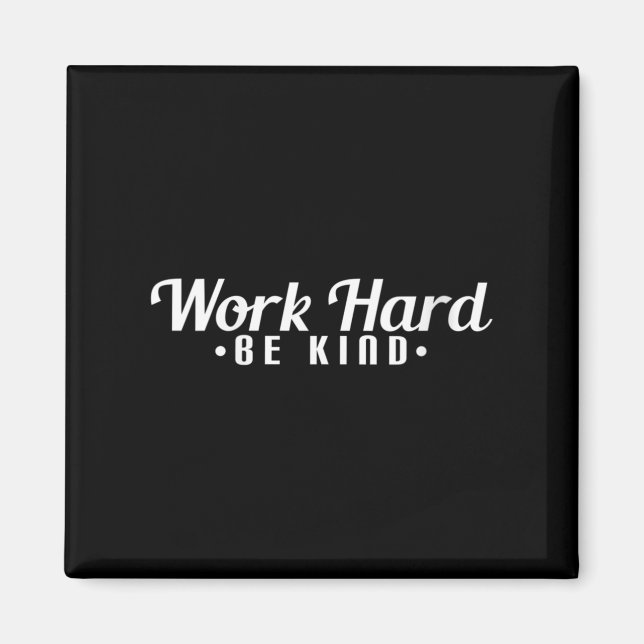 Íman Womens Work Hard Be Kind Motivational V-neck  (Frente)