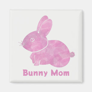 Íman Woodcut Bunny Mãe