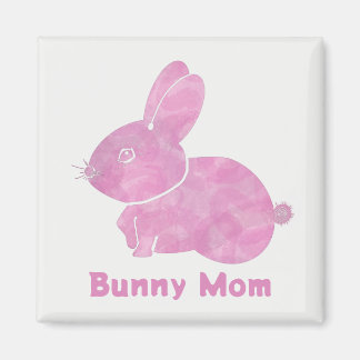 Íman Woodcut Bunny Mãe