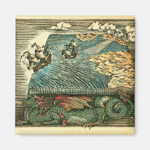 Íman Woodcut liso da terra