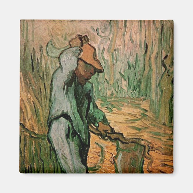 Íman Woodcutter (após Millet), por Vincent van Gogh (Frente)