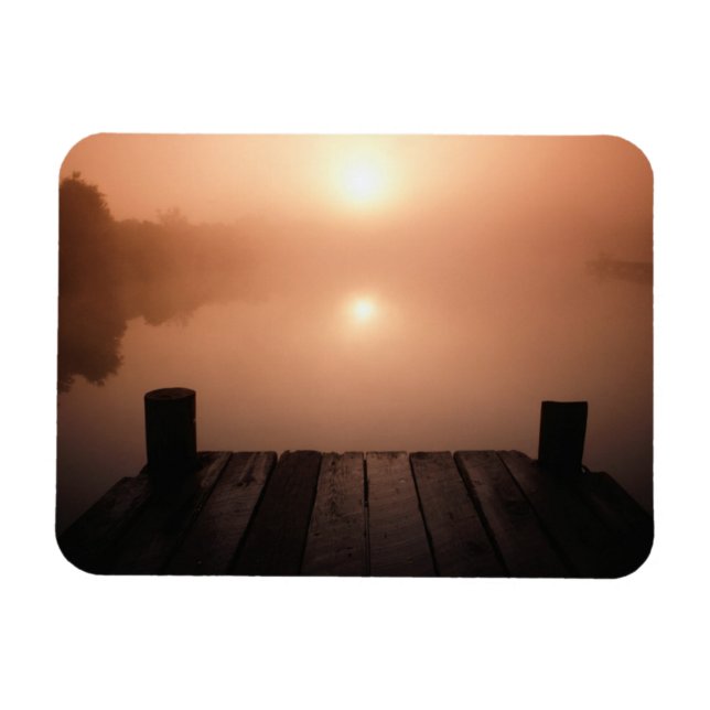 Íman Wooden Jetty no lago de Sunset | Nova Orleans, LA (Horizontal)