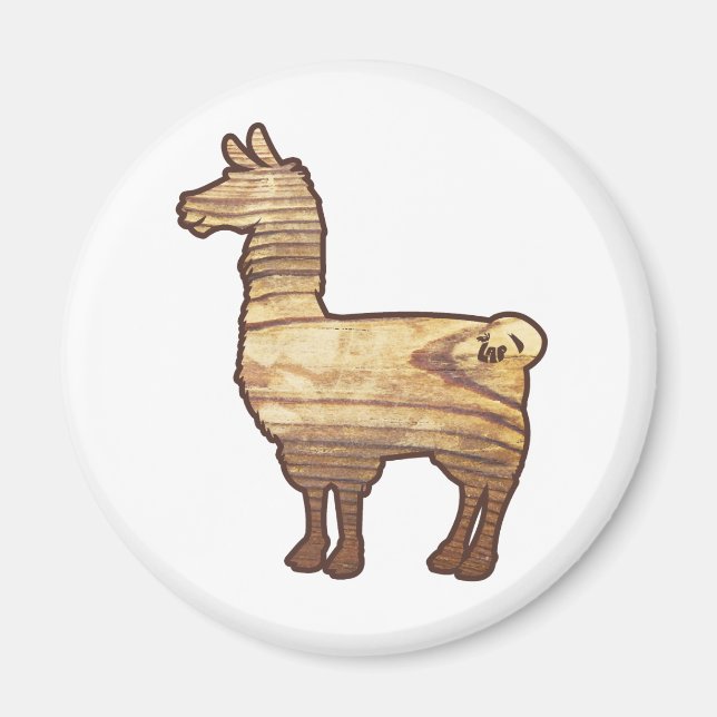 Íman Wooden Llama Magnet (Frente)