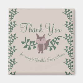 Íman "Woodland Fox Greenery Chá de fraldas Rustic Gifs"