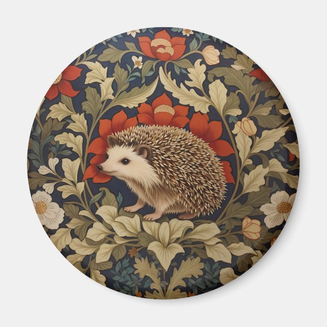 Íman Woodland Hedgehog William Morris Inspirou (Frente)
