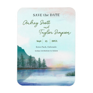 Íman Woodland Weding Save the Date Magnet