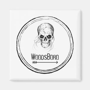 Íman Woodsboro Vintage - rosto assustador do crânio Hal
