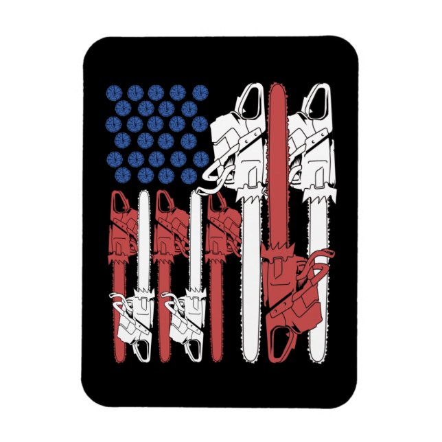 Íman Woodworking Men Lumberjack Oferece Chainsaw Arbori (Vertical)