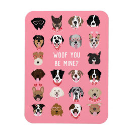 Íman Woof You Be Mine Dog Face Patterno
