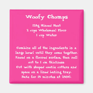 Íman Woofy Chomps a cor do ímã da receita