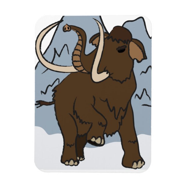 Íman Wooly Mammoth com ímã de prêmio (Vertical)