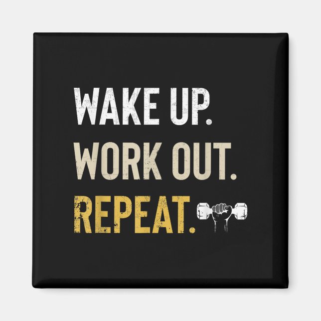 Íman Workou Wake Up Insrational And Motivational Gym Gi (Frente)