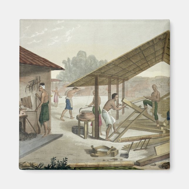 Íman Workshop de carpintaria em Kupang, Timor, prato 6  (Frente)