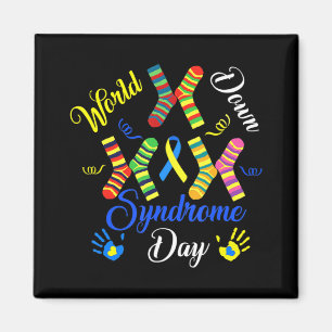 Íman World Down Syndrome Day Awareness Socks Down Right