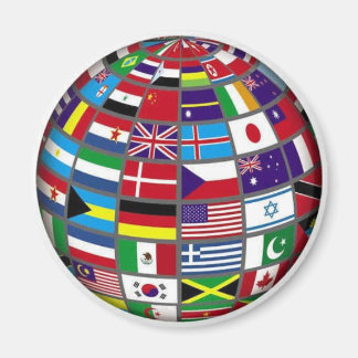 Íman World Flagres Globe Magnet