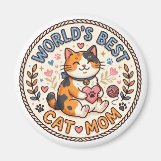 Íman World's Best Cat Mom Cute