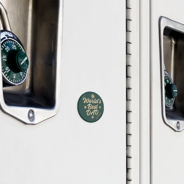 Íman World's Best Dad  Simple Typography Fathers (In Situ (Locker))