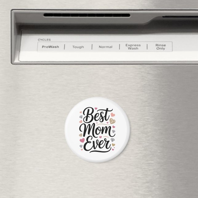 Íman World's Best Mom Diamonds (In Situ (Dishwasher))