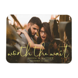 Íman Worth the Wait Wedding Photo Script Modern