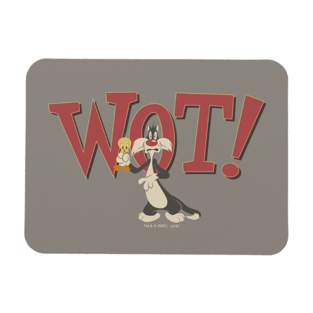 Íman "Wot!" SYLVESTER™ E TWEETY™ Hipnotizados (Horizontal)