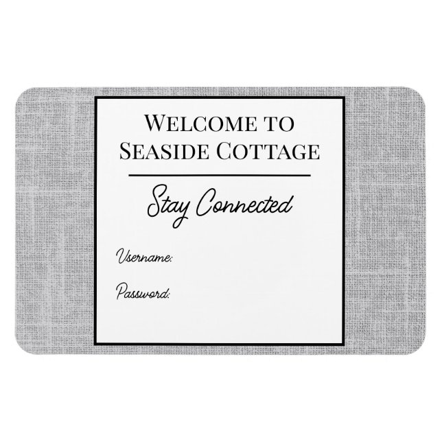 Íman Woven Airbnb Vacation Rental Wifi Magnet (Horizontal)