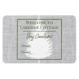 Íman Woven Tree Airbnb Vacation Rental Wifi Magnet