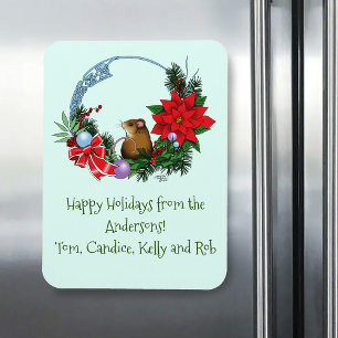 Íman Wreath do rato de Natal