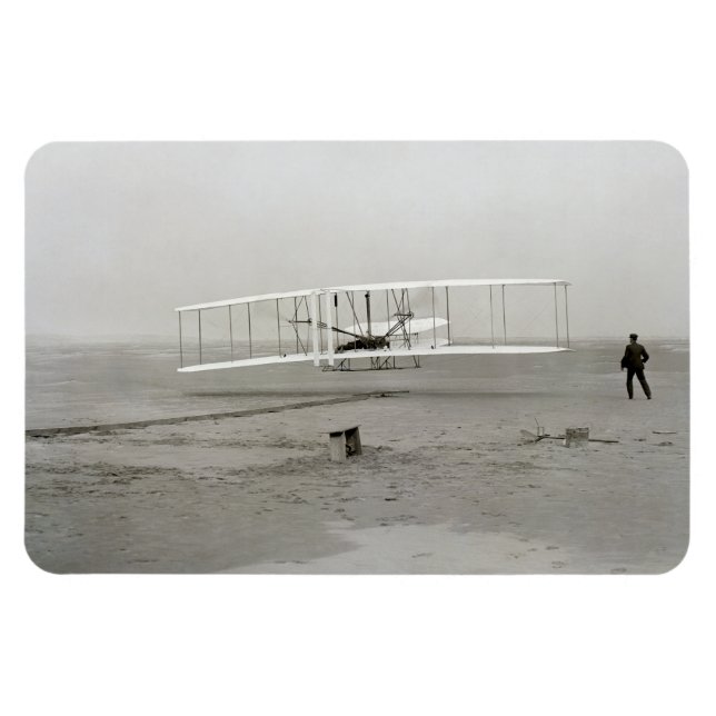 Íman Wright Brothers Flyer First Plane Flight Aviation (Horizontal)
