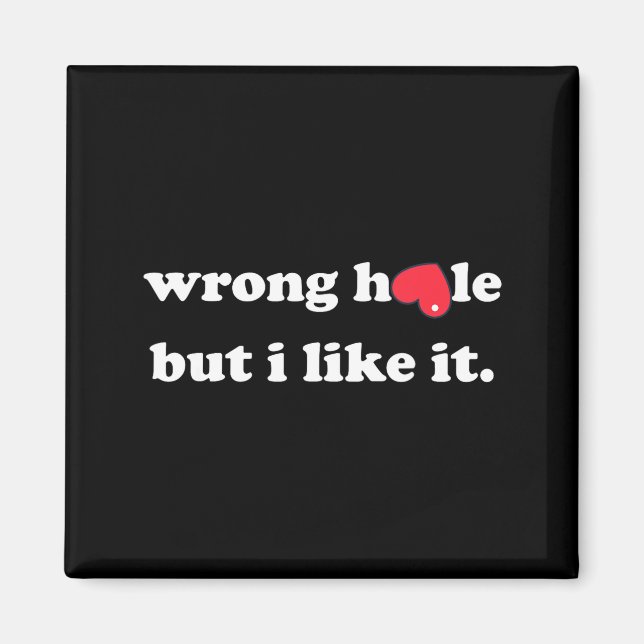 Íman Wrong Hole But I Like It Funny Quote Meme  (Frente)