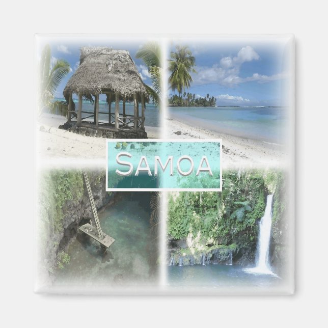 Íman WS0013 Oceânia, Samoa, frigorífico (Frente)