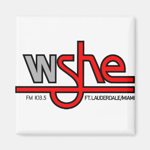 ÍMAN WSHE 103.5 MIAMI FT LAUDERDALE VINTAGE LOGO