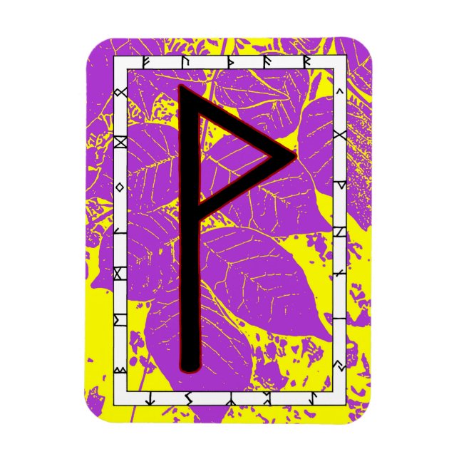 Íman Wunjo Viking Rune Magnet - Alegria! (Vertical)