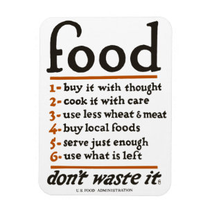 Íman WWI da "desperdício Comida-Don't ele" ímã