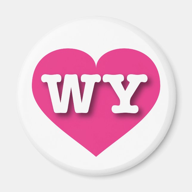 Íman Wyoming Hot Pink Heart (Frente)