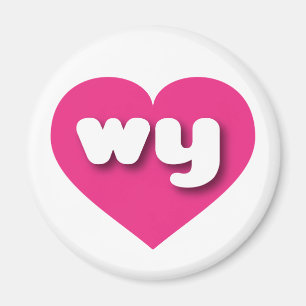 Íman Wyoming Hot Pink Heart - Amor