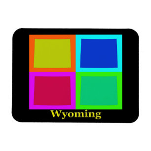 Íman Wyoming Map Silhouette