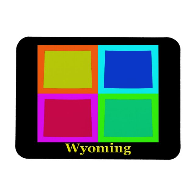 Íman Wyoming Map Silhouette (Horizontal)