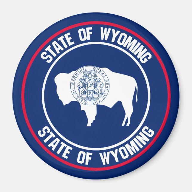 Íman Wyoming Round Emblem (Frente)