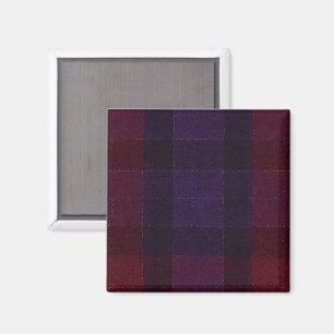 Íman Xadrez Aconchegante Burgundy Marrom Roxo